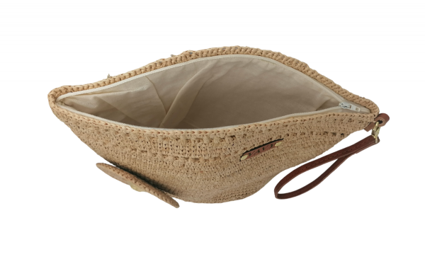 POCHETTE KELLY CLUTCH MM EN RAPHIA – Image 4